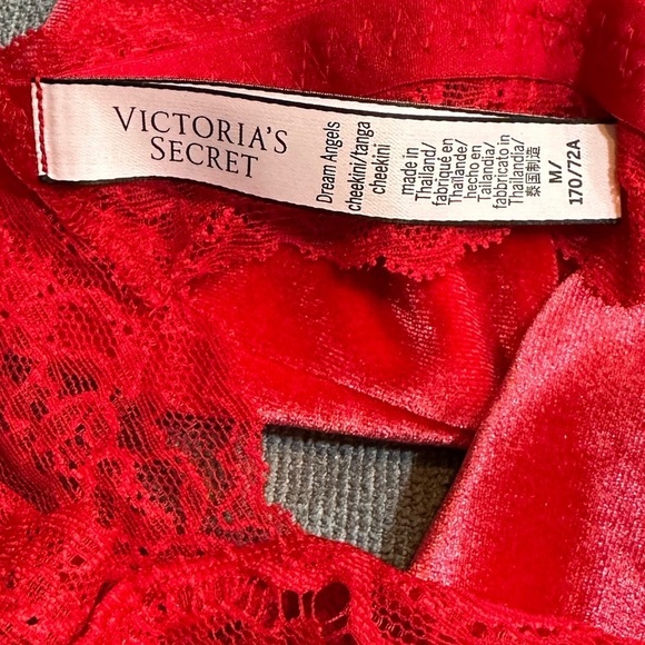 Victoria’s Secret Lace and Velvet Bow Cheekini Panty Size Medium - Picture 3 of 6
